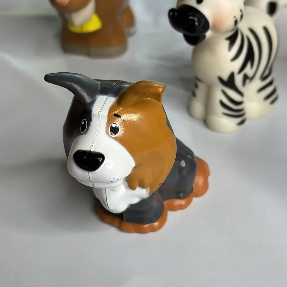 Fisher-Price Little People Farm Animal Figures Lot Cow Dog Sheep‎ Zebra Goat Toy